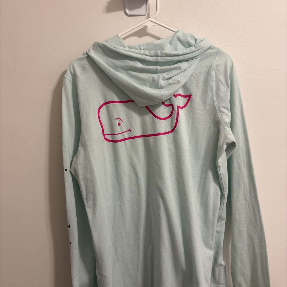 Vineyard Vines Green Whale Hoodie Tee - Picture 3 of 3